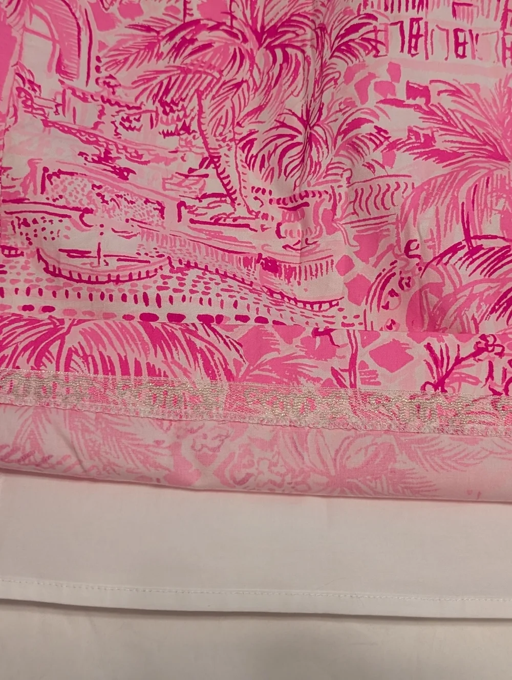 Lilly Pulitzer Merian Dress Pink Blossom Palm Beach Paradise Size 16 - Picture 12 of 14
